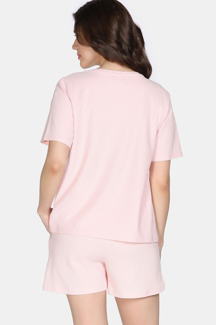 Zivame 2 Mile Fashion Knit Cotton Lifewear Set - Pink Dogwood — image 5